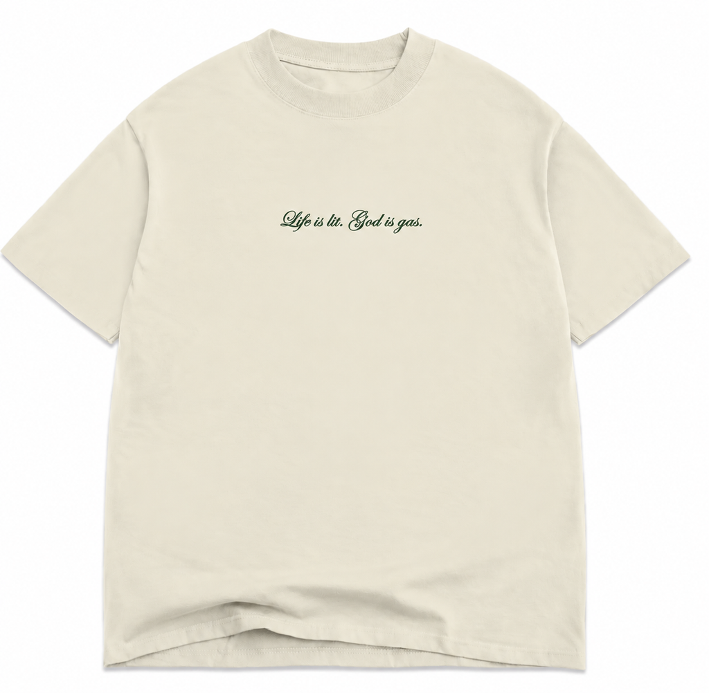 Cream Short sleeve T-shirt