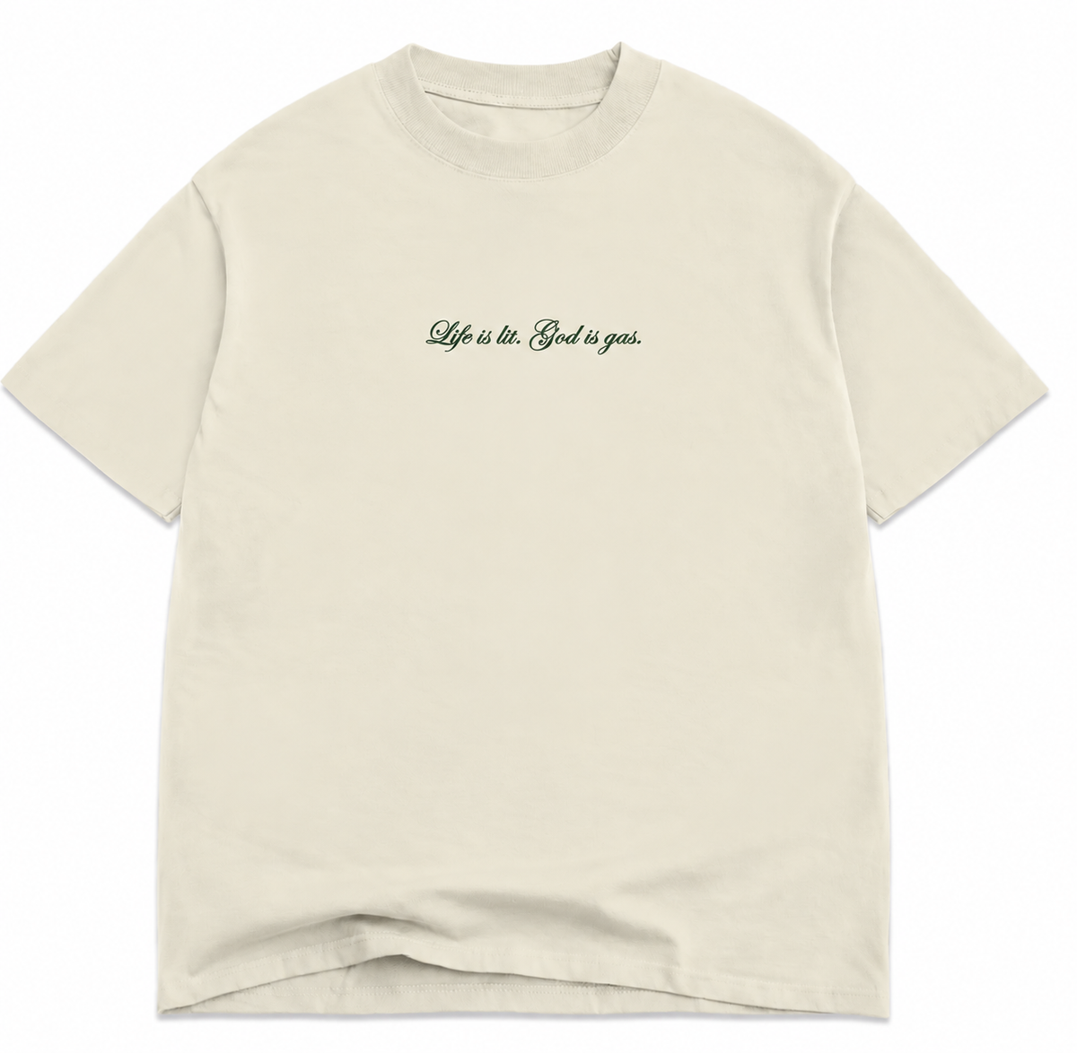Cream Short sleeve T-shirt
